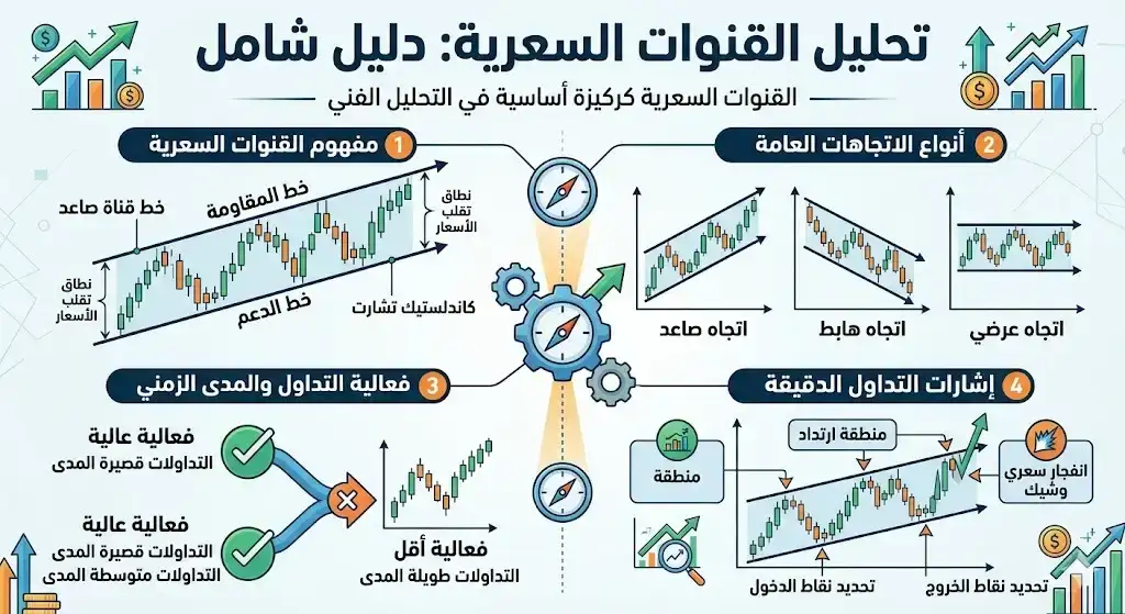 القنوات السعرية وأهميتها في تداول الفوركس
