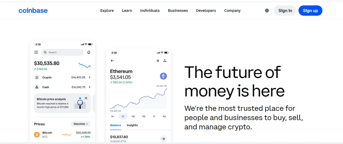 منصة كوين بيس Coinbase