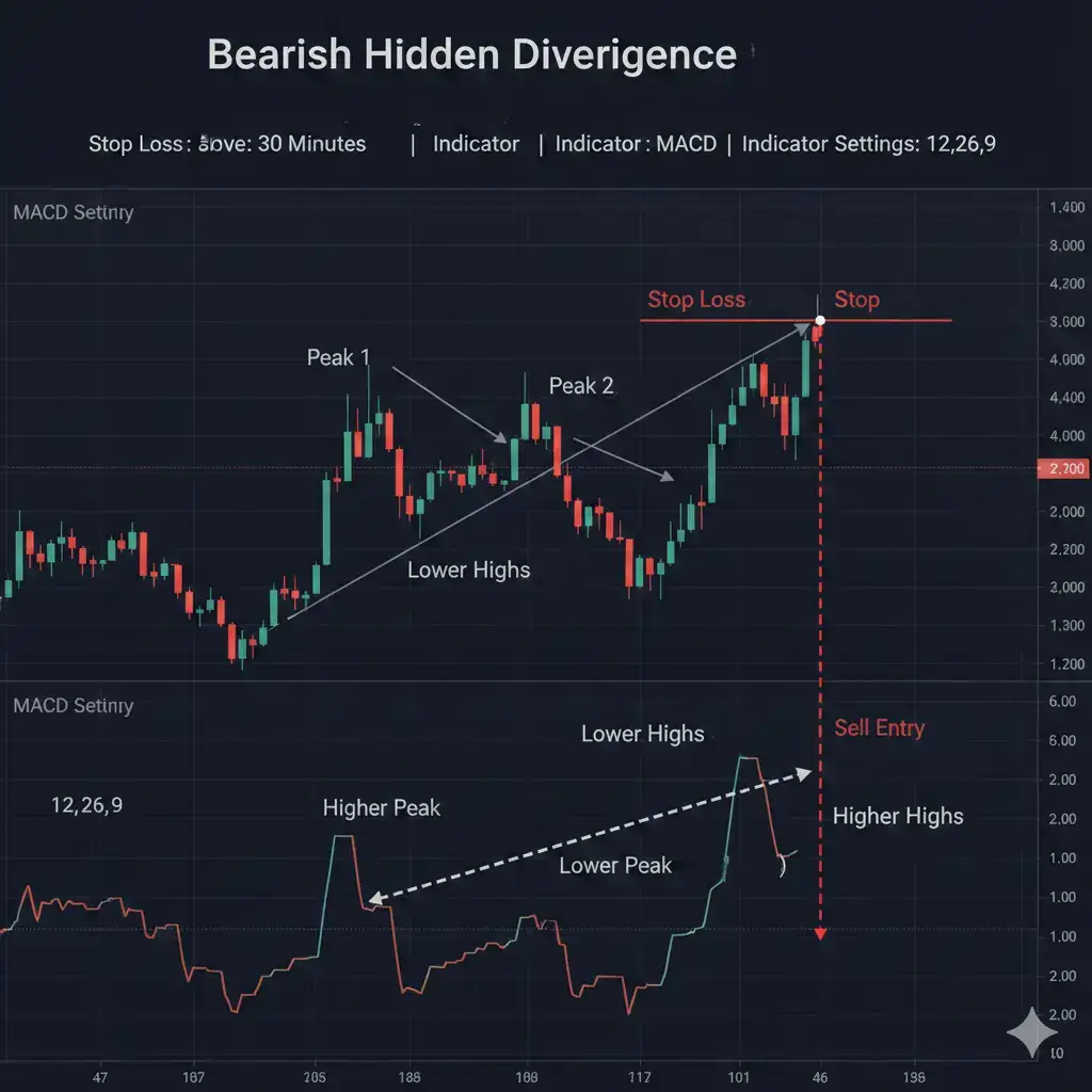 هبوطي Bearish Hidden Divergence