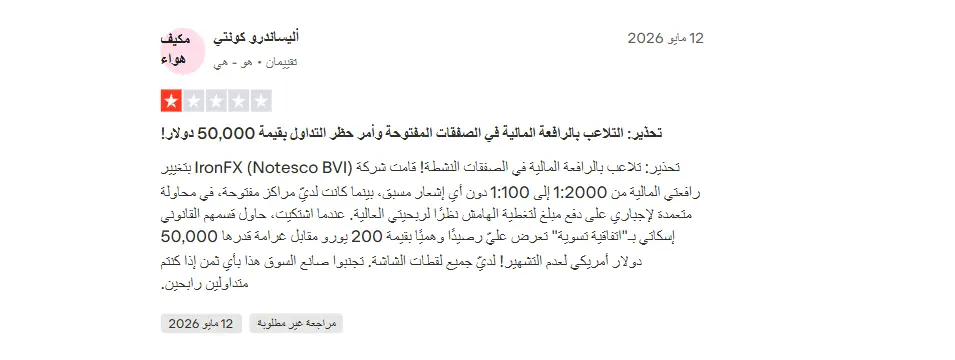 تقييم آيرون اف اكس
