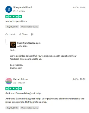 تجارب و آراء المتداولين في منصة Capital.com