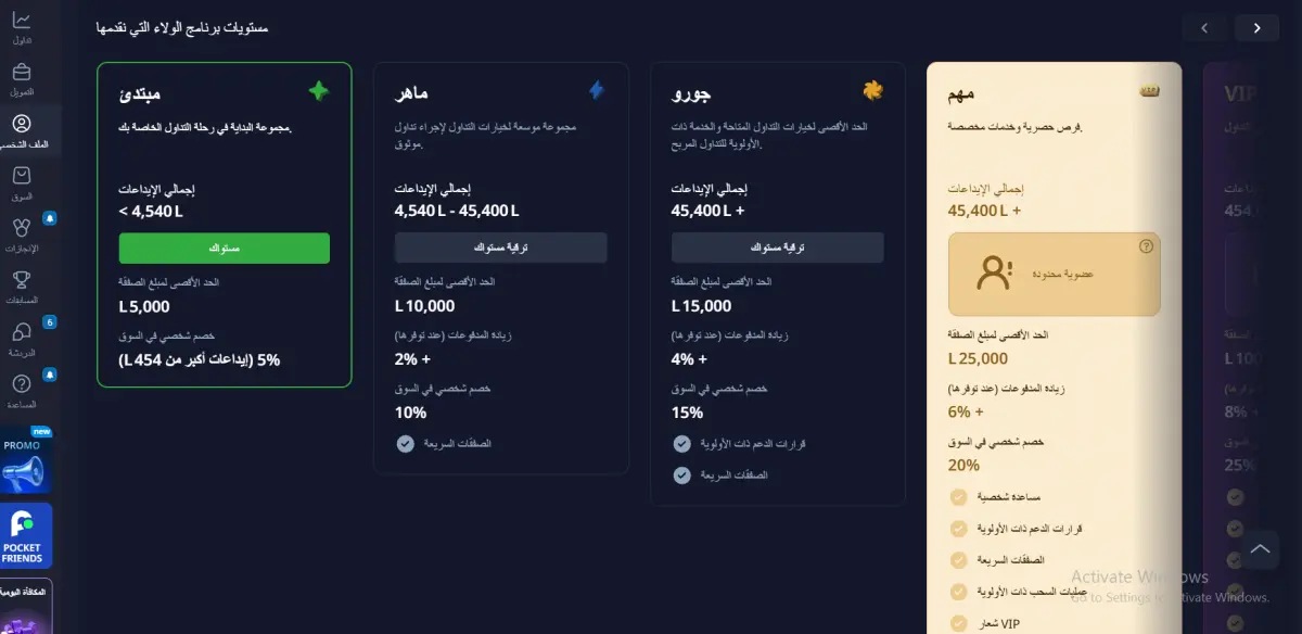 فتح حساب بوكيت أوبشن