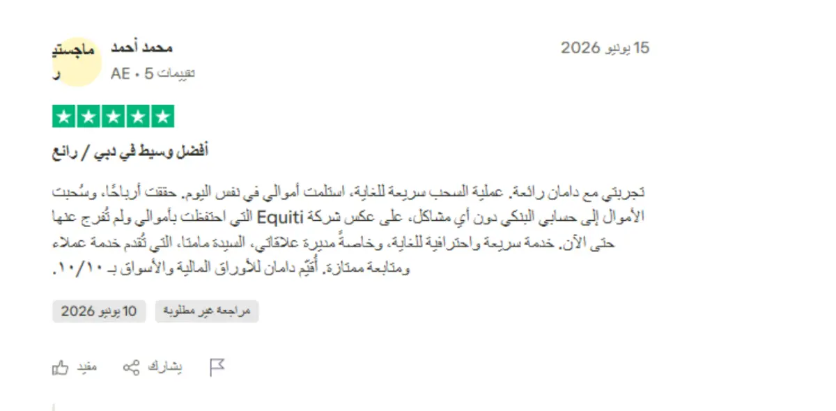 تجارب العملاء مع شركة ضمان ماركتس