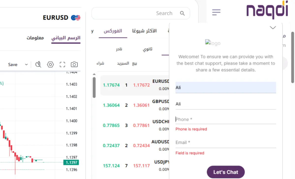 خدمة عملاء شركة Naqdi