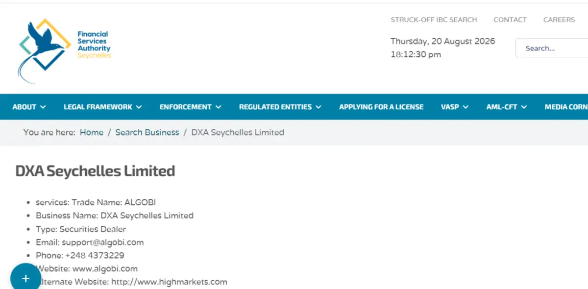 ترخيص HighMarkets