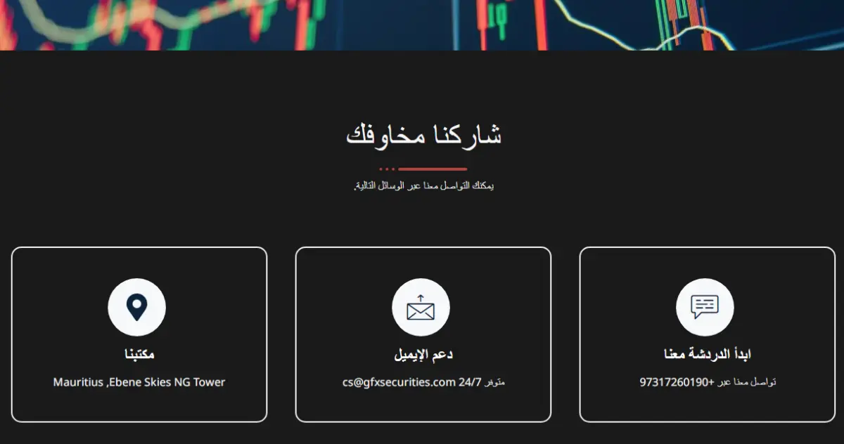طرق التواصل مع شركة جي إف إكس GFX