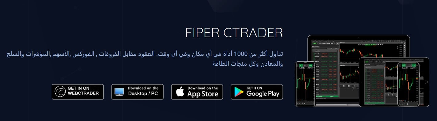 أنواع منصات التداول لدى شركة فايبر FIPER